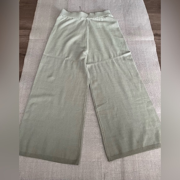 [XL]Sincerely Jule Wide-Leg Knit Pants in Light Green - Picture 1 of 7